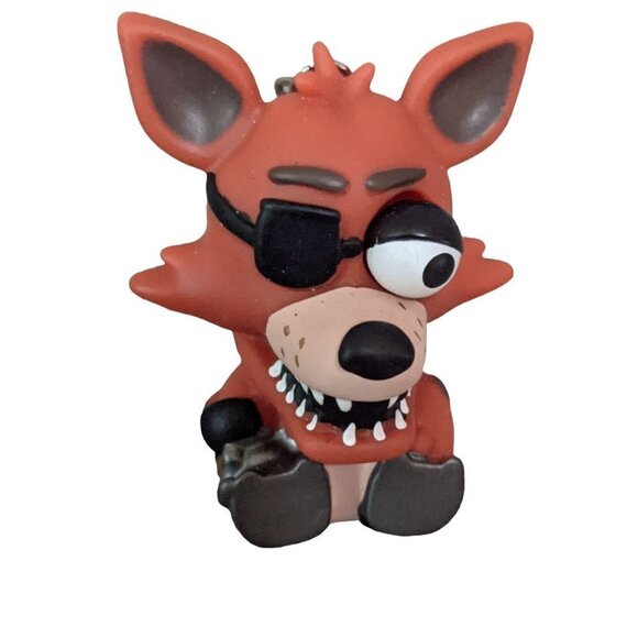 NWT Five night at   Freddys keychain  Foxy  Rubber orange red   2" - Picture 1 of 4